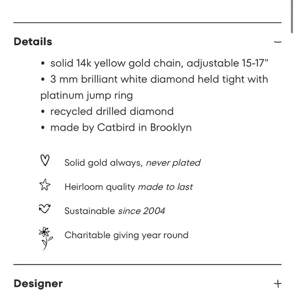 FLASH SALE TODAY ONLY — Catbird Diamond Pinprick Necklace in Yellow Gold - Picture 7 of 9